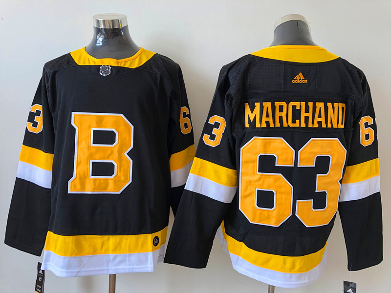 Men's Boston Bruins Brad Marchand #63 Black Jersey